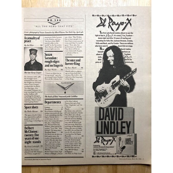 Rolling Stone Magazine No. 344 • Susan Sarandon • May 1981 • Elvis Presley - Picture 2 of 9